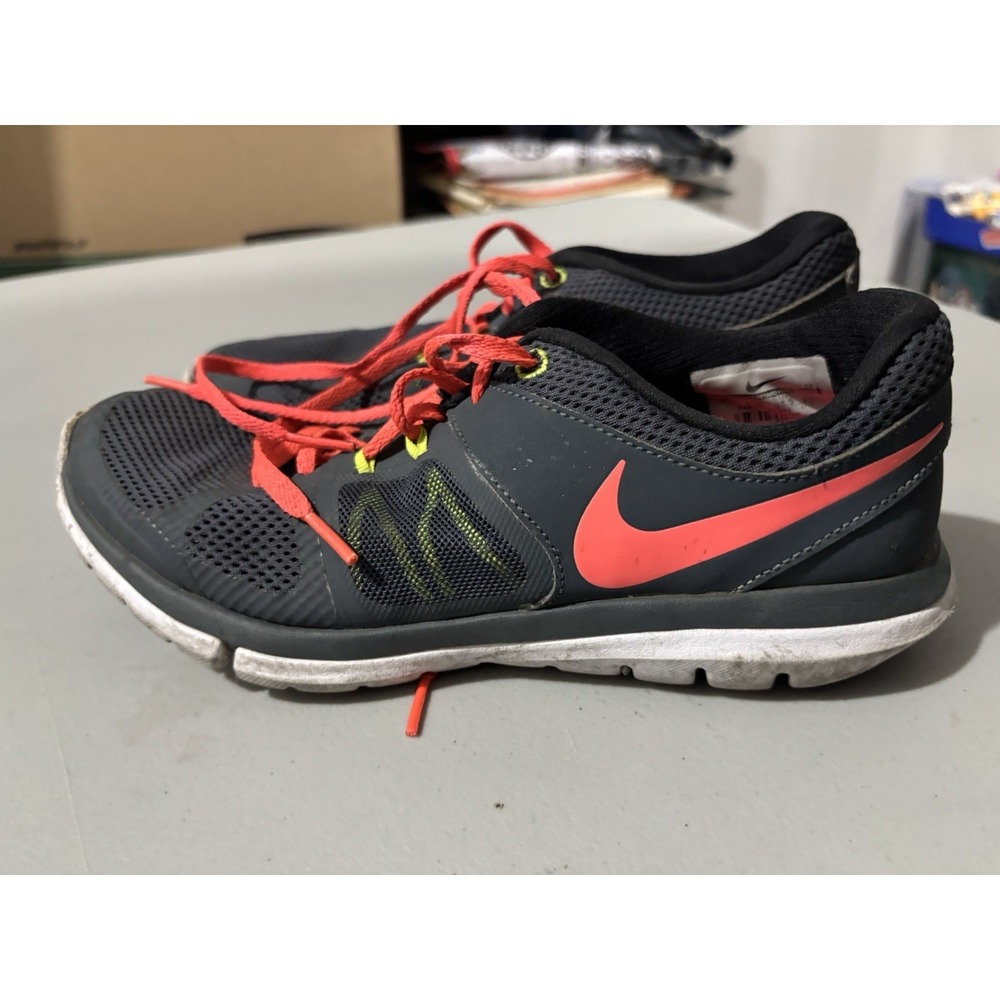 Nike Womens Flex 2014 Rn Running Shoes Pink/gray 642767-012 Low Top Lace Up 7.5
